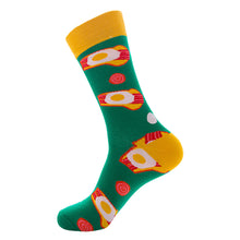 Charger l&#39;image dans la galerie, Colorful Cotton Mens Socks Funny Food Cake Geometric French Fries Happy Pizza Skate Harajuku Graphic Socks for Christmas Gift