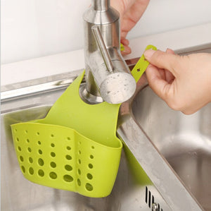 Kitchen Utensils Gadgets Portable Basket Home Kitchen Hanging Drain Basket Bag Bath Storage Tools Sink Holder Kitchen Accessorie