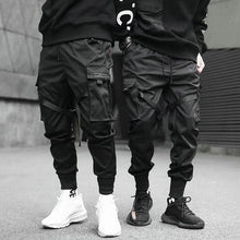 Charger l&#39;image dans la galerie, 2020 Hip Hop Boy Multi-pocket Elastic Waist Design Harem Pant Men Streetwear Punk Casual Trousers Jogger Male Dancing Black Pant