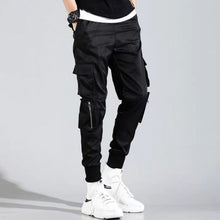 Charger l&#39;image dans la galerie, 2020 Hip Hop Boy Multi-pocket Elastic Waist Design Harem Pant Men Streetwear Punk Casual Trousers Jogger Male Dancing Black Pant