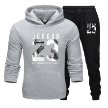 Charger l&#39;image dans la galerie, New Men Hoodies Suit Jordan 23 Tracksuit Sweatshirt Suit Fleece Hoodie+Sweat pants Jogging Homme Pullover 3XL Sporting Suit Male