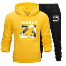 Charger l&#39;image dans la galerie, New Men Hoodies Suit Jordan 23 Tracksuit Sweatshirt Suit Fleece Hoodie+Sweat pants Jogging Homme Pullover 3XL Sporting Suit Male