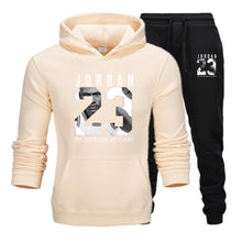 Charger l&#39;image dans la galerie, New Men Hoodies Suit Jordan 23 Tracksuit Sweatshirt Suit Fleece Hoodie+Sweat pants Jogging Homme Pullover 3XL Sporting Suit Male