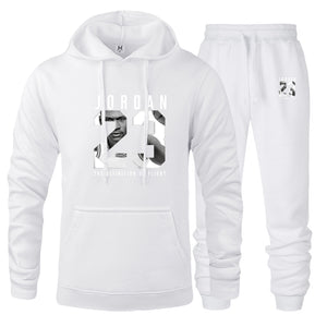 New Men Hoodies Suit Jordan 23 Tracksuit Sweatshirt Suit Fleece Hoodie+Sweat pants Jogging Homme Pullover 3XL Sporting Suit Male