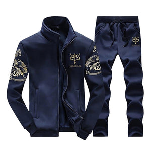 Brand Men Sportswear Sets Running Sports Fitness Tracksuit Male Two Pieces Sweatshirt+Sweatpant Gym Clothing Trainingspak Mannen