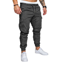 Charger l&#39;image dans la galerie, Autumn Men Pants Hip Hop Harem Joggers Pants 2019 New Male Trousers Mens Solid Multi-pocket Cargo Pants Skinny Fit Sweatpants