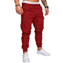 Charger l&#39;image dans la galerie, Autumn Men Pants Hip Hop Harem Joggers Pants 2019 New Male Trousers Mens Solid Multi-pocket Cargo Pants Skinny Fit Sweatpants