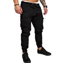 Charger l&#39;image dans la galerie, Autumn Men Pants Hip Hop Harem Joggers Pants 2019 New Male Trousers Mens Solid Multi-pocket Cargo Pants Skinny Fit Sweatpants