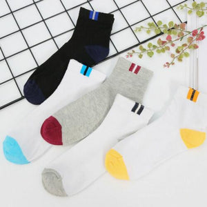 5Pairs/lot=10pieces Spring Autumn Fashion Socks Business Male Casual Long Tube Breathable Mens Cotton Socks 5 Colors