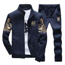 Charger l&#39;image dans la galerie, Men&#39;s Sportswear Sets 2019 Spring Autumn Male Casual Tracksuit Men 2 Piece Zipper Sweatshirt + Sweatpants Brand Track Suit Set