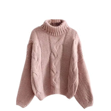 Charger l&#39;image dans la galerie, Autumn Winter Women Fashion Sweater Basic Female Pullover Batwing Sleeve Solid Color Femme Casual Knitted Streetwear