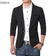 Charger l&#39;image dans la galerie, FGKKS New Arrival Luxury Men Blazer New Spring Fashion Brand Slim Fit Men Suit Terno Masculino Blazers Men