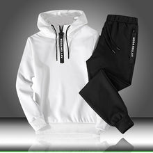 Charger l&#39;image dans la galerie, Sets Tracksuit Men Autumn Winter Hooded Sweatshirt Drawstring Outfit Sportswear 2019 Male Suit Pullover Two Piece Set Casual