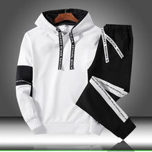 Charger l&#39;image dans la galerie, Sets Tracksuit Men Autumn Winter Hooded Sweatshirt Drawstring Outfit Sportswear 2019 Male Suit Pullover Two Piece Set Casual