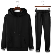 Charger l&#39;image dans la galerie, Sets Tracksuit Men Autumn Winter Hooded Sweatshirt Drawstring Outfit Sportswear 2019 Male Suit Pullover Two Piece Set Casual