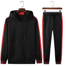 Charger l&#39;image dans la galerie, Sets Tracksuit Men Autumn Winter Hooded Sweatshirt Drawstring Outfit Sportswear 2019 Male Suit Pullover Two Piece Set Casual