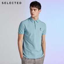 Charger l&#39;image dans la galerie, SELECTED Men&#39;s Pure Color Turn-down Collar Short-sleeved Polo S|419206535