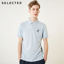 Charger l&#39;image dans la galerie, SELECTED Men&#39;s Pure Color Turn-down Collar Short-sleeved Polo S|419206535