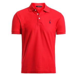 NEGIZBER New Man Polo Shirt Mens Casual Deer Embroidery Cotton Polo shirt Men Short Sleeve High Quantity polo men