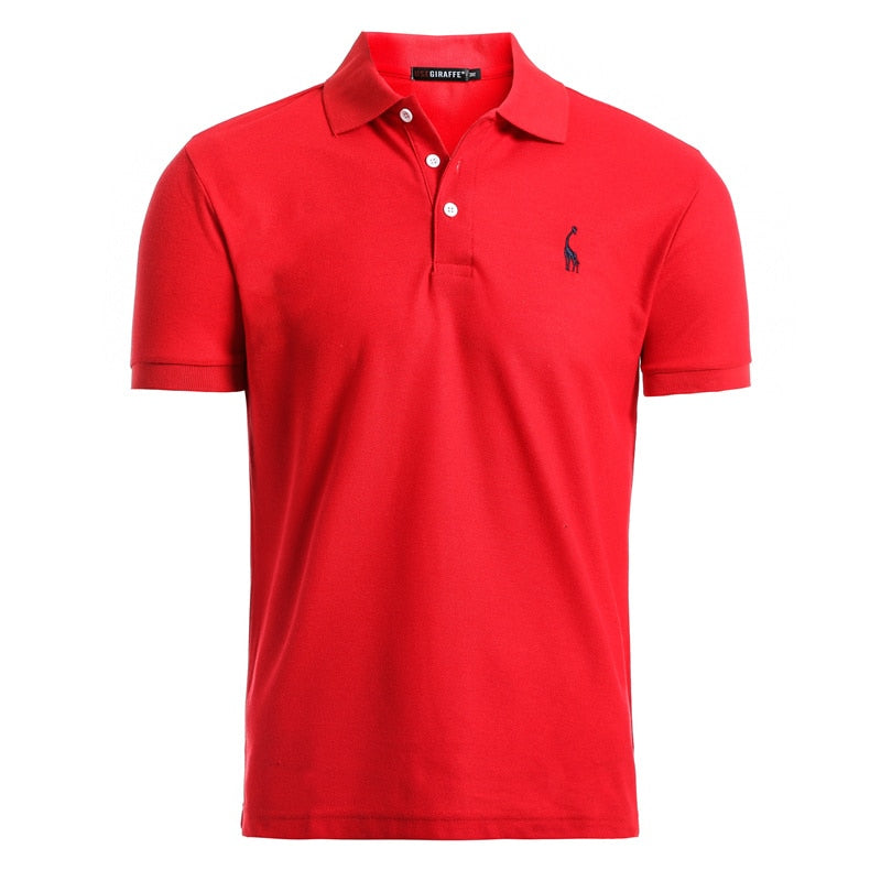 NEGIZBER New Man Polo Shirt Mens Casual Deer Embroidery Cotton Polo shirt Men Short Sleeve High Quantity polo men