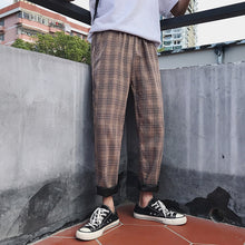 Charger l&#39;image dans la galerie, LAPPSTER Streetwear Yellow Plaid Pants Men Joggers 2019 Man Casual Straight Harem Pants Men Korean Hip Hop Track Pants Plus Size