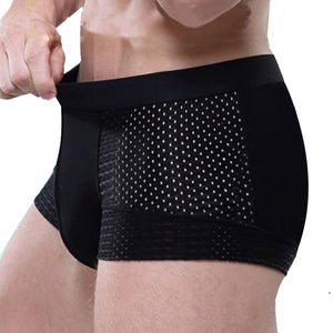 Breathable Mesh Silk Men's Boxer Four Corner Underwear Wholesale New 2019 Underwear Men Cotton Mens Bodysuit Underwear Hot Sale